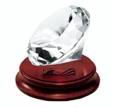 GDPWB - Glass Diamond on Solid Rosewood Base