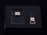 Custom GFTS-MED4 - Leatherette Business Case & Key-Tag Gift Set