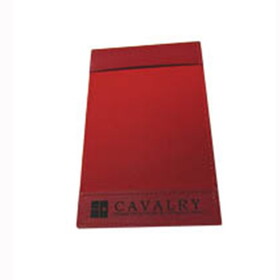 Custom GL-JOT-COLORS-RED - Bonded Leather Jotter Pad with Note Paper