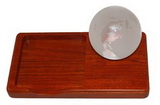 Custom WDNOTE-WORLD - Wood Note Holder w/ Glass Globe