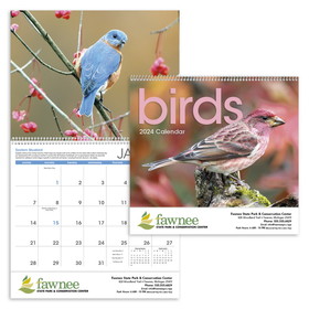 Custom Triumph Calendars 1053 Birds Calendar, Digital, 11"w x 10"h Closed, 11"w x 19"h Open