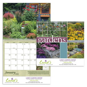 Custom Triumph Calendars 1251 Gardens Calendar, Digital, 11"w x 10"h Closed, 11"w x 19"h Open