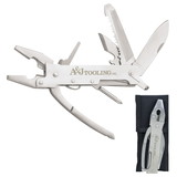 Compact Brushed Stainless Steel Handle Multi-Tool