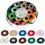 Custom 25039 Round Zinc Coaster, Zinc, Leather and Cork, Price/each
