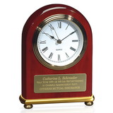 Custom 25102 Rosewood Arch Clock, Rosewood and Brass