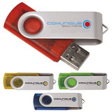 1 GB Translucent Folding USB 2.0 Flash Drive