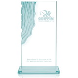 Jaffa Custom 35216 Jade Sculpted Waterfall Award, Jade Glass with Frosted Accent
