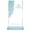 Custom Jaffa 35216 Jade Sculpted Waterfall Award, Jade Glass with Frosted Accent, Price/each