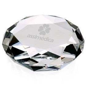 Custom 35267 Faceted Paperweight, Optical Crystal