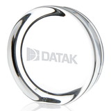 Custom 35270 Round Paperweight with Flat Edge, 24% Lead Crystal
