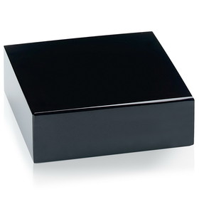 Custom 35380 Black Glass Base, Black Glass, 3" sq. x 1"h