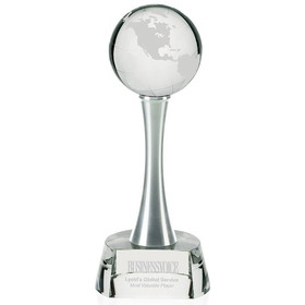 Jaffa Custom 35492 World Above Award - Large, Optical Crystal and Aluminum