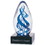 Jaffa Custom 35530 Gemini Glass Award - Large, Art Glass on Black Base, Price/each