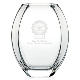 Custom Jaffa 35618 Toulon Vase, Glass, 8-3/4"w x 11-1/4"h x 4-1/2"d