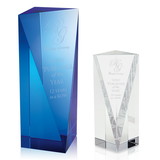 Custom Jaffa 35839 Atria Award, Blue Optical Crystal