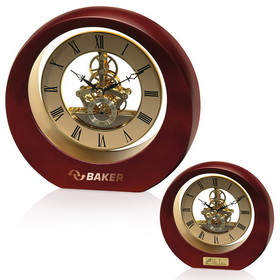 Custom 36272 Solstice Clock, Rosewood, 7-3/4"w x 7-1/8"h x 1-3/4"d