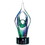 Custom Jaffa 36341 Kara Glass Award, 24% Lead Crystal on Separate Black Base, Price/each