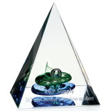 Jaffa Custom 36437 Pyramid Of Success Glass Award, Art Glass