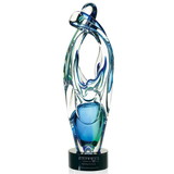 Custom Jaffa 36455 Partnership Award, 24% Lead Crystal on Separate Black Base