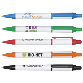Custom 55422 Axiom Plunger Action Pen, Plastic, 5-5/8"l x 3/8" dia.