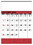Custom Triumph Calendars 6102 Red & Black Contractor's Memo (13-Sheet) Calendar, Price/each