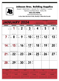 Custom Triumph Calendars 6102 Red & Black Contractor's Memo (13-Sheet) Calendar