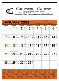 Custom Triumph Calendars 6103 Orange & Black Contractor's Memo (13-Sheet) Calendar