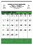 Custom Triumph Calendars 6105 Green & Black Contractor's Memo (13-Sheet) Calendar, Price/each