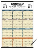 Custom Triumph Calendars 6252 Time Management Span-A-Year (Laminated with Marker) Calendar