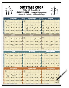 Triumph Custom 6252 Time Management Span-A-Year (Laminated with Marker) Calendar, Offset