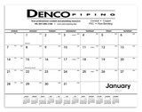 Custom Triumph Calendars 6505 Black & White Desk Pad Calendar, Offset