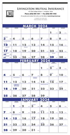 Custom Triumph Calendars 6601 3-Month Planner (4-Sheet), Offset