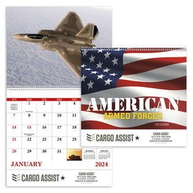 Custom Good Value Calendars 7012 American Armed Forces - Spiral