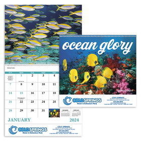 Custom Good Value Calendars 7017 Ocean Glory - Spiral Calendar, Digital