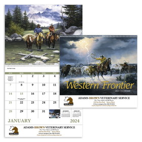 Custom Good Value Calendars 7071 Western Frontier - Spiral Calendar, Digital