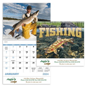 Custom Good Value Calendars 7099 Fishing - Spiral Calendar, Digital