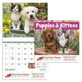Custom Good Value Calendars 7207 Puppies & Kittens - Stapled Calendar, Offset