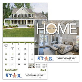 Custom Good Value Calendars 7249 Welcome Home - Stapled Calendar, Offset