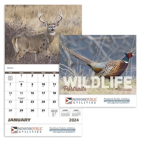 Custom Good Value Calendars 7263 Wildlife Portraits - Stapled Calendar, Offset