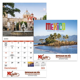 Custom Good Value Calendars 7287 Mexico - Stapled Calendar, Offset
