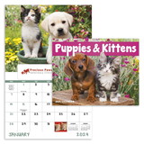 Custom Good Value Calendars 7507 Puppies & Kittens - Window Calendar, Digital