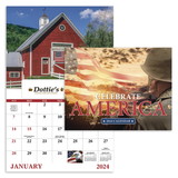 Custom Good Value Calendars 7569 Celebrate America - Window Calendar, Digital
