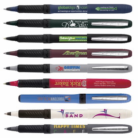 Custom GR - BIC Comfortable Textured Rubber Grip Roller Pen, 19/32"W x 5 15/32"H