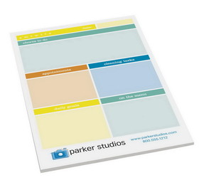 Custom P6A9A25 - BIC 6" x 9" Large Adhesive Notepad, 25 sheet