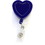 Custom Heart Shape Retractable Badge Holder with Carabiner, 4 1/2" X 1 1/12", Price/each