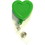 Custom Heart Shape Retractable Badge Holder, 1 1/2" X 1 1/2", Price/each