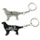 Custom Dog Shape Bottle Opener Keychain, 2 3/8" X 1 1/2", Price/each