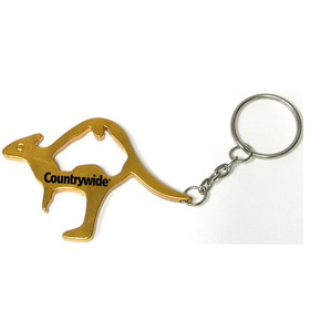 Custom Kangaroo Shape Bottle Opener Keychain, 2 3/4" X 1 13/16"