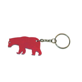 Custom Bear Shape Bottle Opener Keychain, 2 1/8" X 1 1/8"
