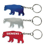 Custom Bear Shape Bottle Opener Keychain, 2 1/8